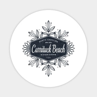 Currituck Beach, NC Summertime Floral Badge Magnet